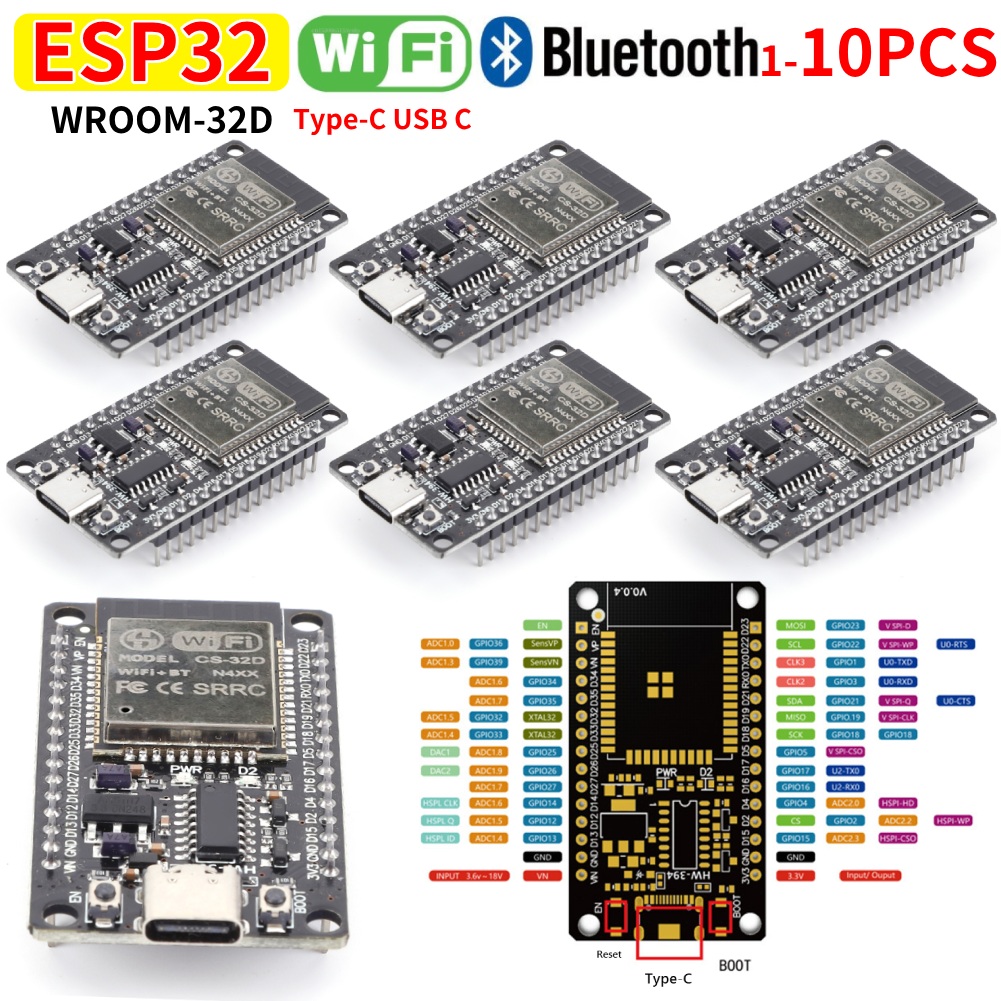 Smart Home Wiz - Development Board Module WiFi+Bluetooth-compatible ESP32 WROOM-32D