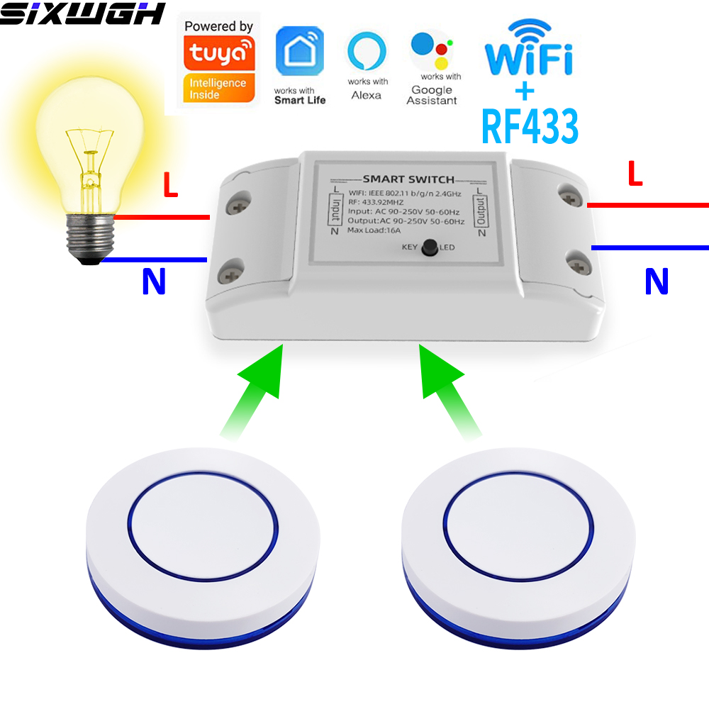 Smart Home Wiz - 16A WiFi Tuya Smart Switch Wireless