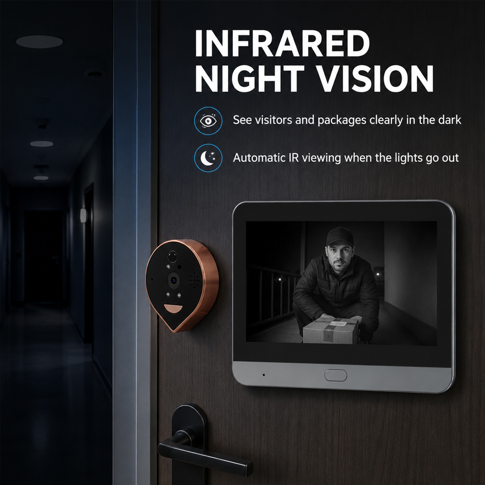 Smart Peephole Door Viewer Vid - Smart Home Video Doorbell review and price