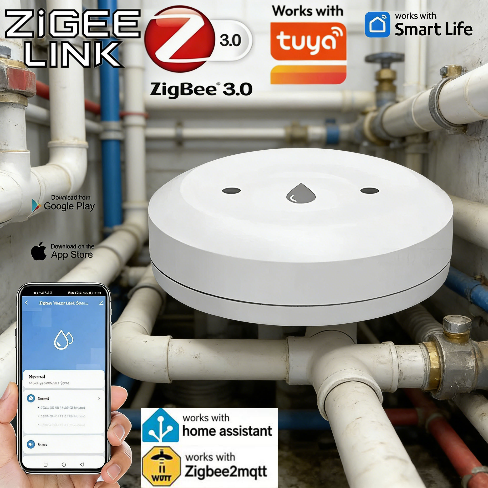 For Tuya Zigbee Smart Water Le - Smart Home Water Level Sensor review and price