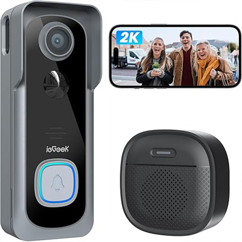 ieGeek 2K Doorbell Camera Wire - Smart Home Video Doorbell review and price