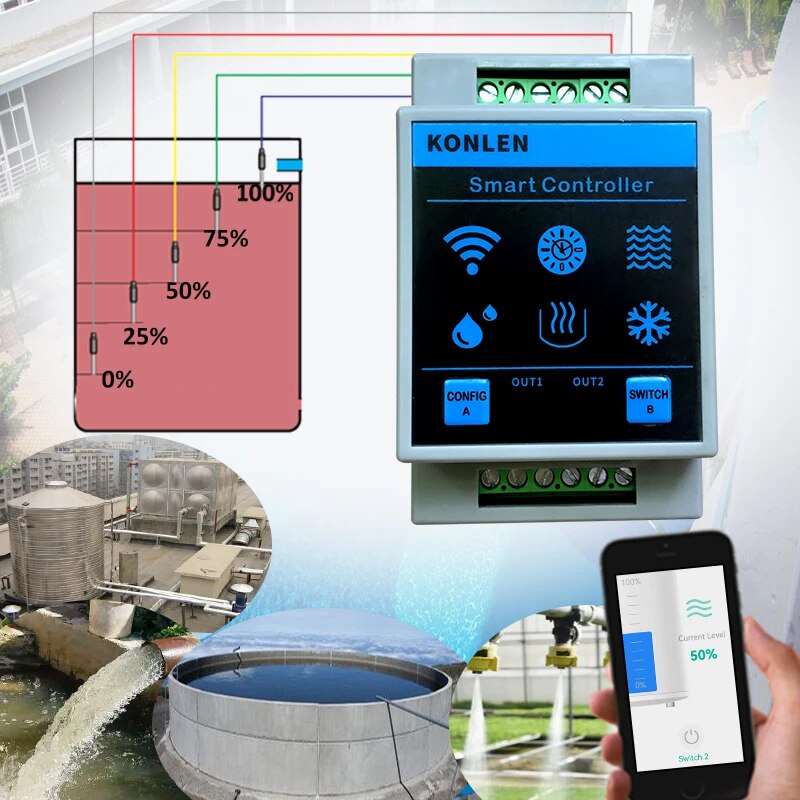 KONLEN Tuya Water Level Sensor - Smart Home Water Level Sensor review and price