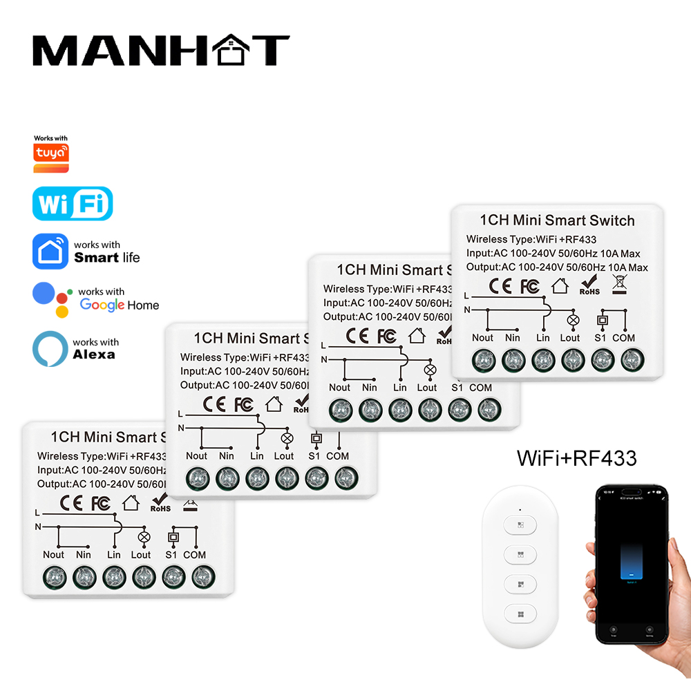 10A Mini WIFI Smart Switch RF4 - Smart Home Villa review and price
